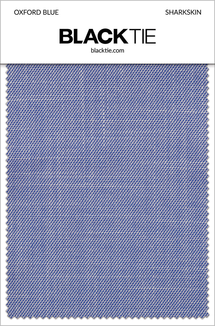 Oxford Blue Sharkskin Fabric Swatch