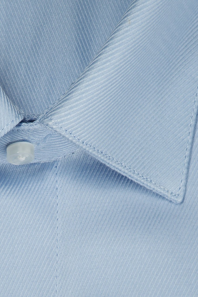 button collar dress shirts Jamison Blue Twill Spread Collar Dress Shirt