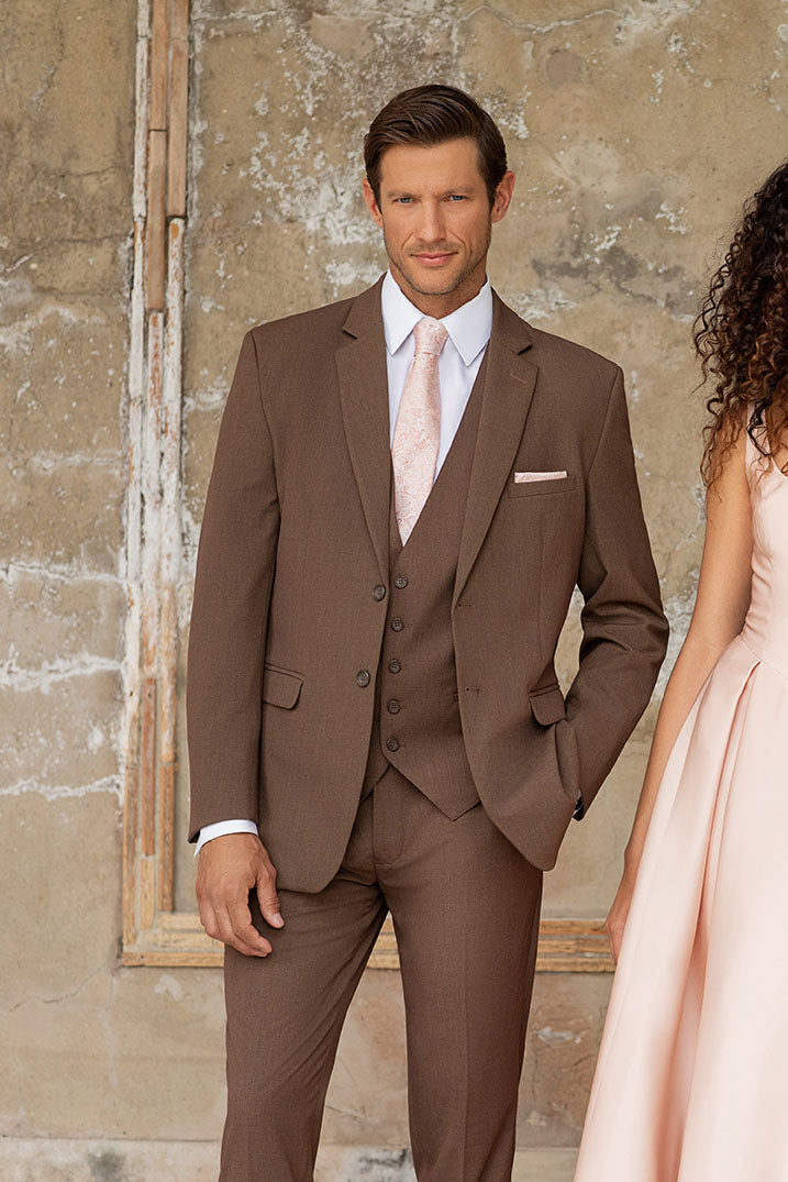 Mark of Distinction Metro Cocoa Suit Jacket (Separates) 40L Trim