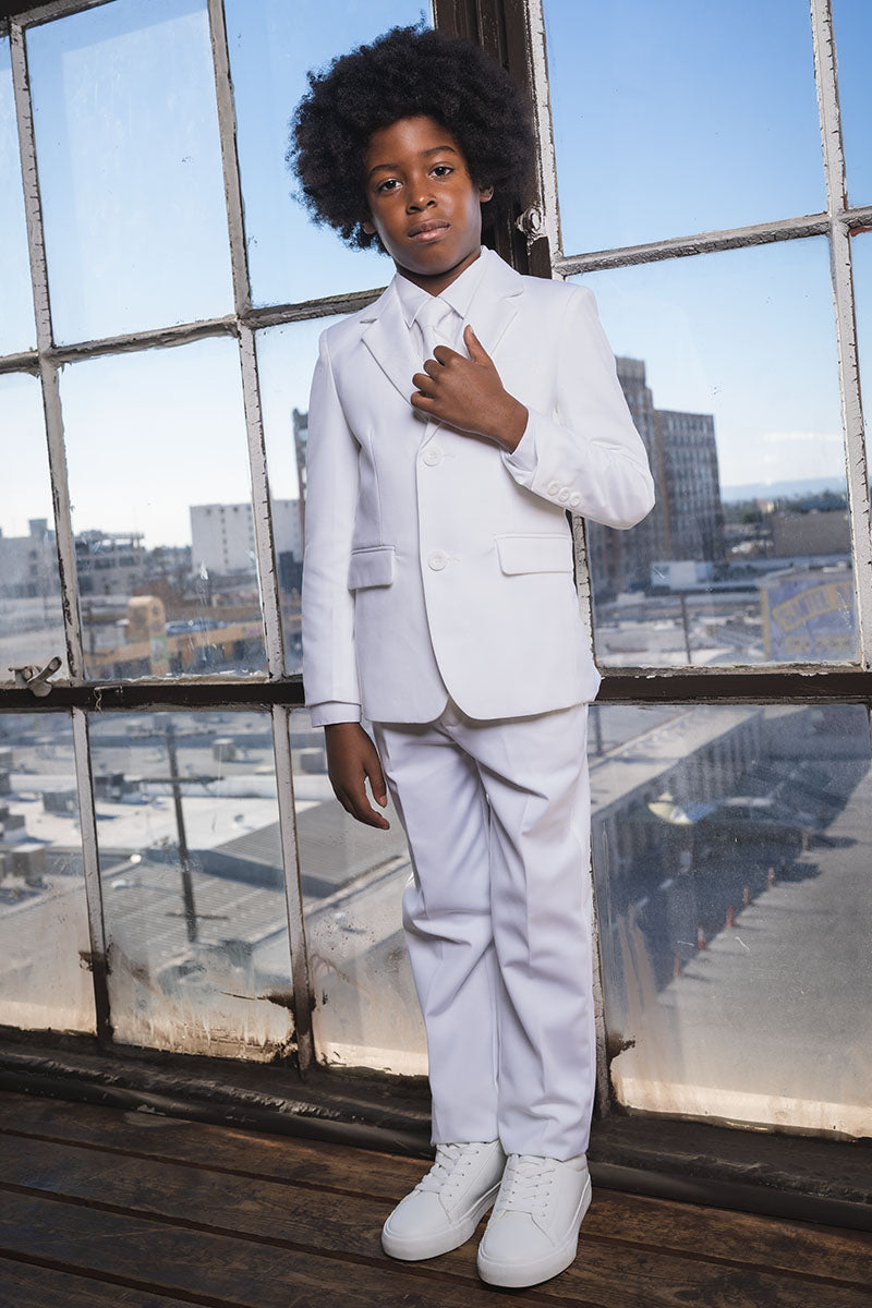 Charlie Kids White Suit 5-Piece Set by Tip Top main image 0