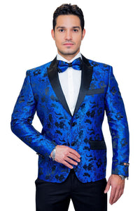 Xander Xiao "Amsterdam" Royal Blue Tuxedo Jacket
