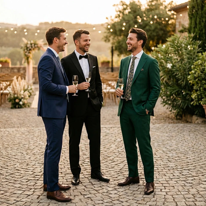 Best Suits for Groomsmen in 2025: Navy vs Black vs Bold Colors (Complete Comparison Guide)