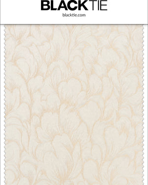 Ivory and gold Savannah patterned fabric swatch