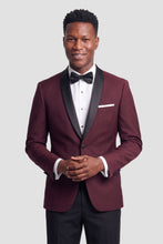 Couture 1910 "Arlo" Burgundy Tuxedo Jacket (Separates)