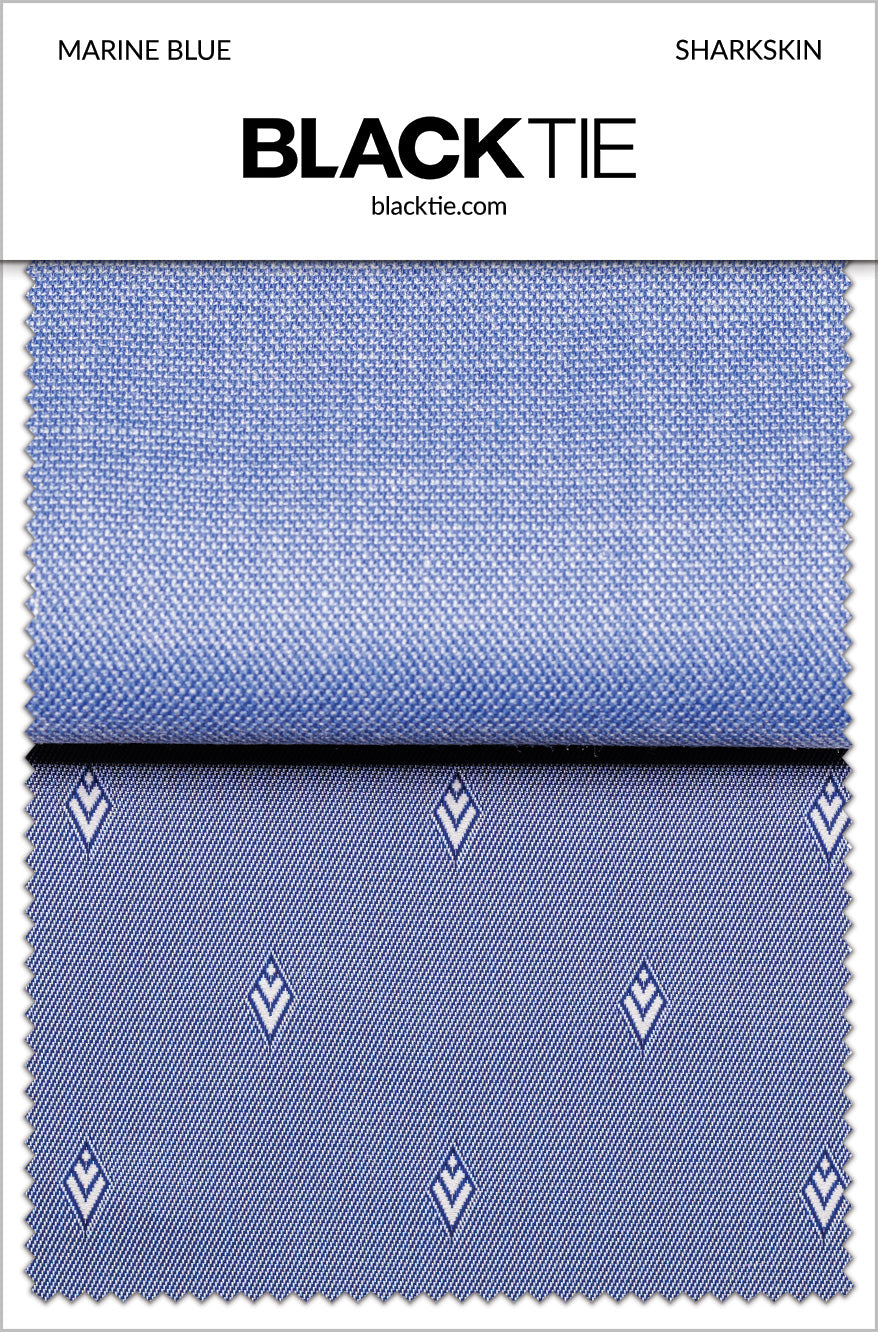 BLACKTIE Marine Blue Sharkskin Fabric Swatch