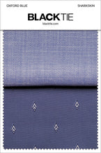 Oxford Blue Sharkskin Fabric Swatch