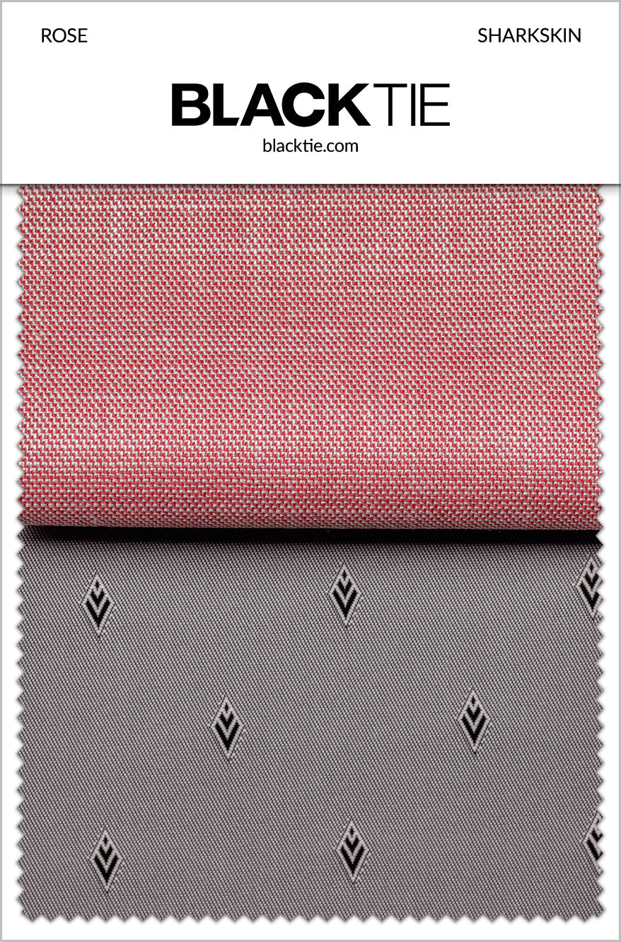 BLACKTIE Rose Sharkskin Fabric Swatch