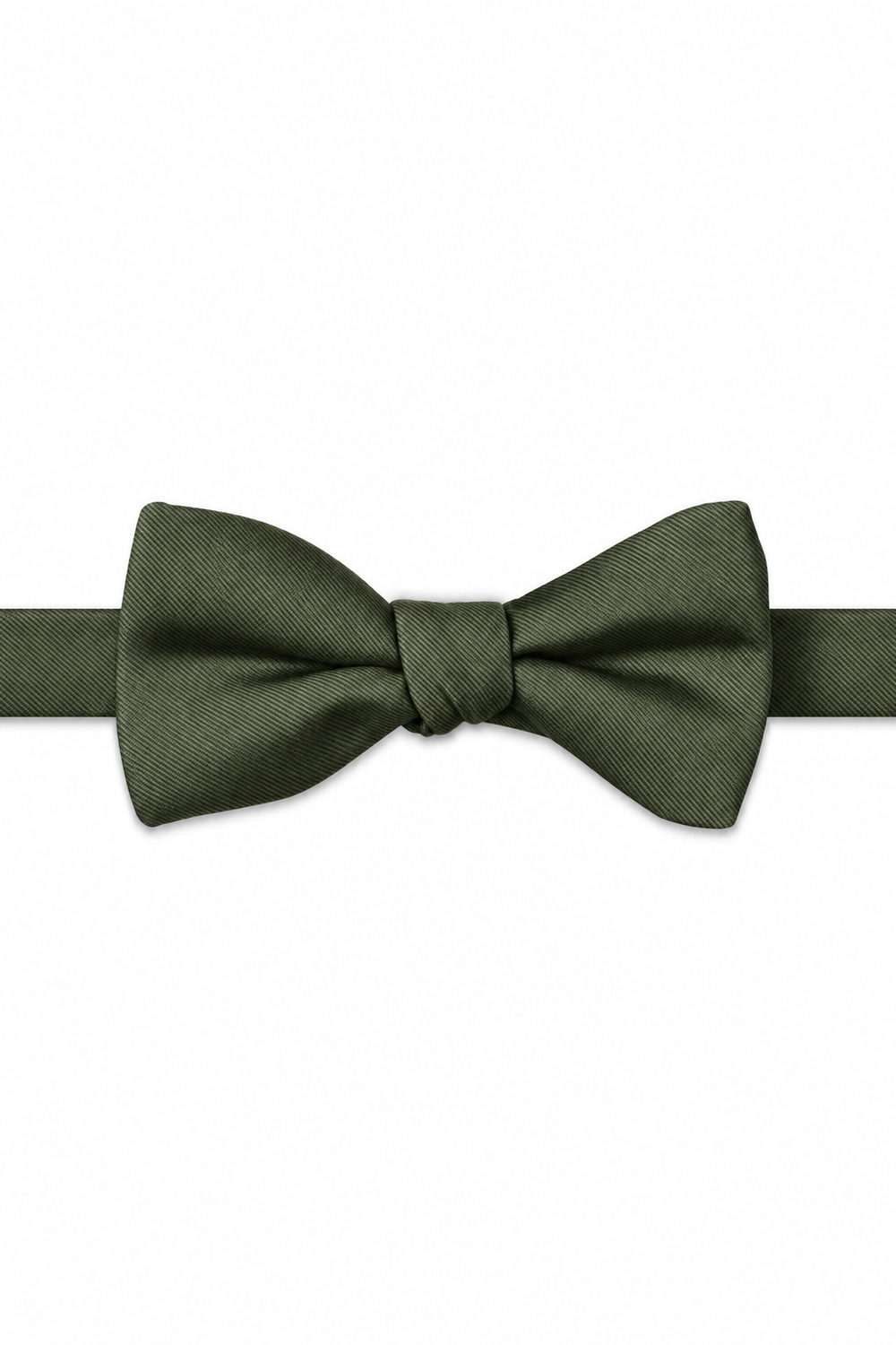 Clover Modern Solid Bow Tie - pre-tied bow tie, front view