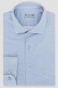Allure Men "Vanguard" Blue Laydown Formal Shirt