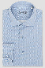 Allure Men "Vanguard" Blue Laydown Formal Shirt