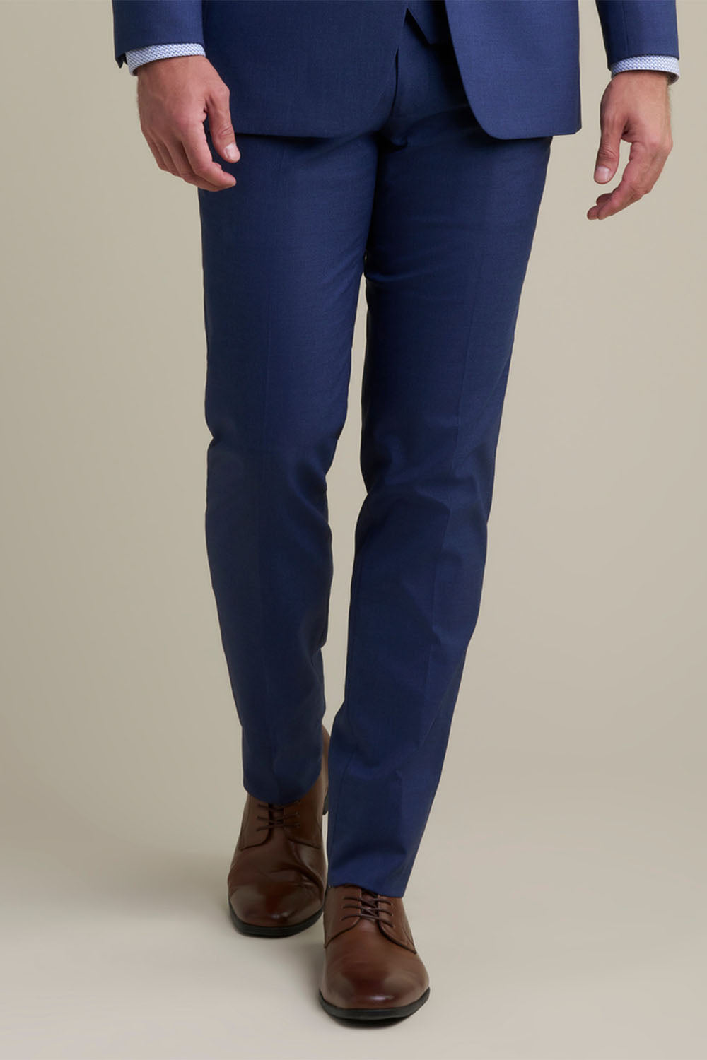 Allure Men "Mayfair" Blue Luxury Stretch Blend Suit Pants