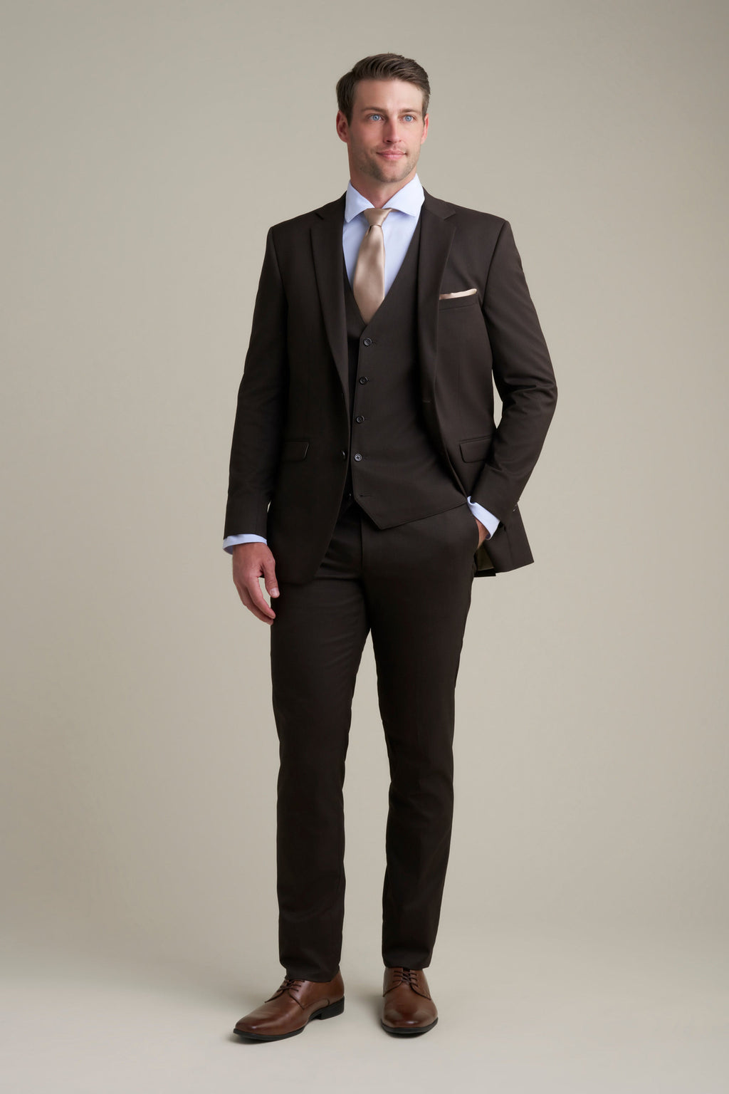 Allure Men "Savoy" Brown Suit Jacket (Separates)
