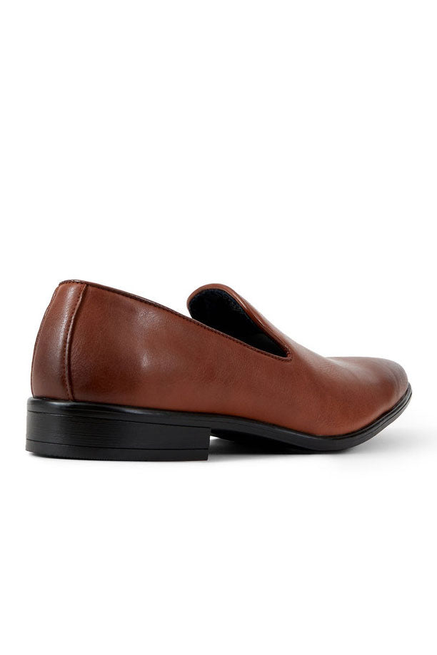 Allure Men "Allure Slip On" Cognac Leather Tuxedo Shoes