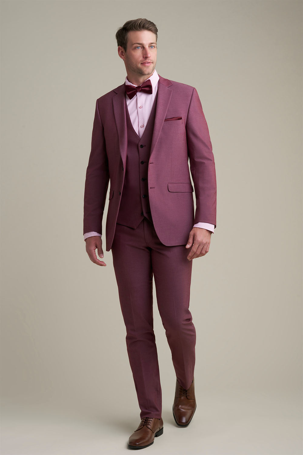 Allure Men "Savoy" Burgundy Suit Jacket (Separates)