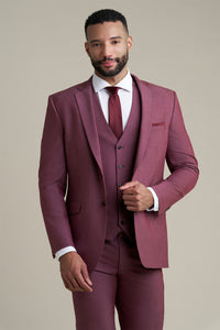 "Savoy" Burgundy Suit Jacket (Separates)