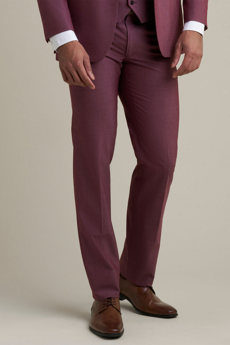 mens burgundy dress pants Mayfair" Burgundy Luxury Stretch Blend Suit Pants – BlackTie.com