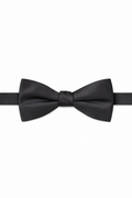 Allure Men Charcoal Solid Satin Silk Bow Tie