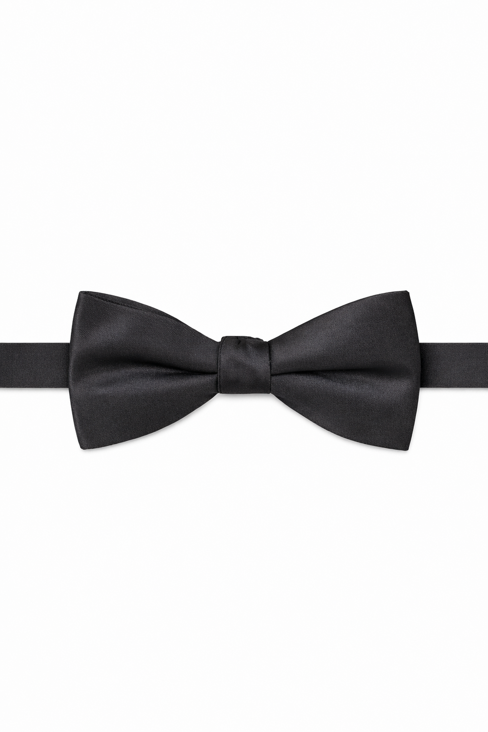 Allure Men Charcoal Solid Satin Silk Bow Tie