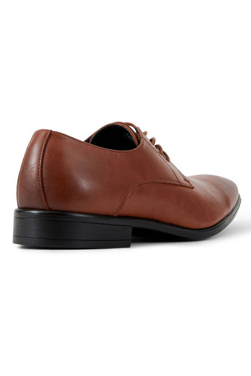 Allure Men "Allure Oxford" Cognac Leather Tuxedo Shoes