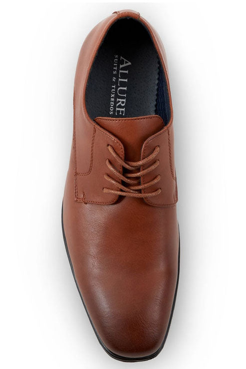 dress shoes for mens suits Allure Oxford Cognac Leather Tuxedo Shoes