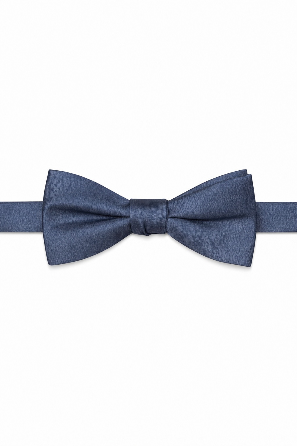 Allure Men Dusty Blue Solid Satin Silk Bow Tie