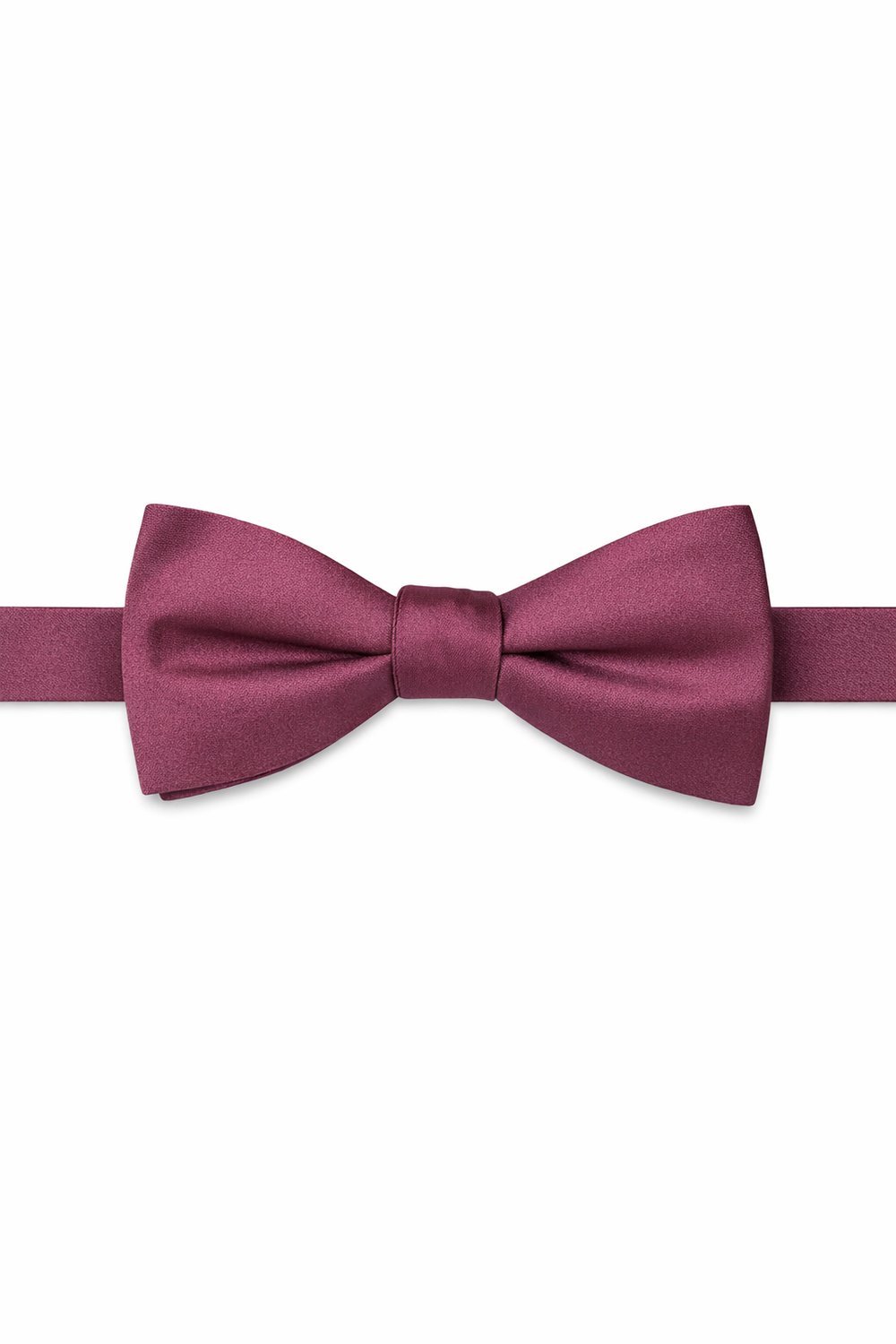 Allure Men Dusty Plum Solid Satin Silk Bow Tie