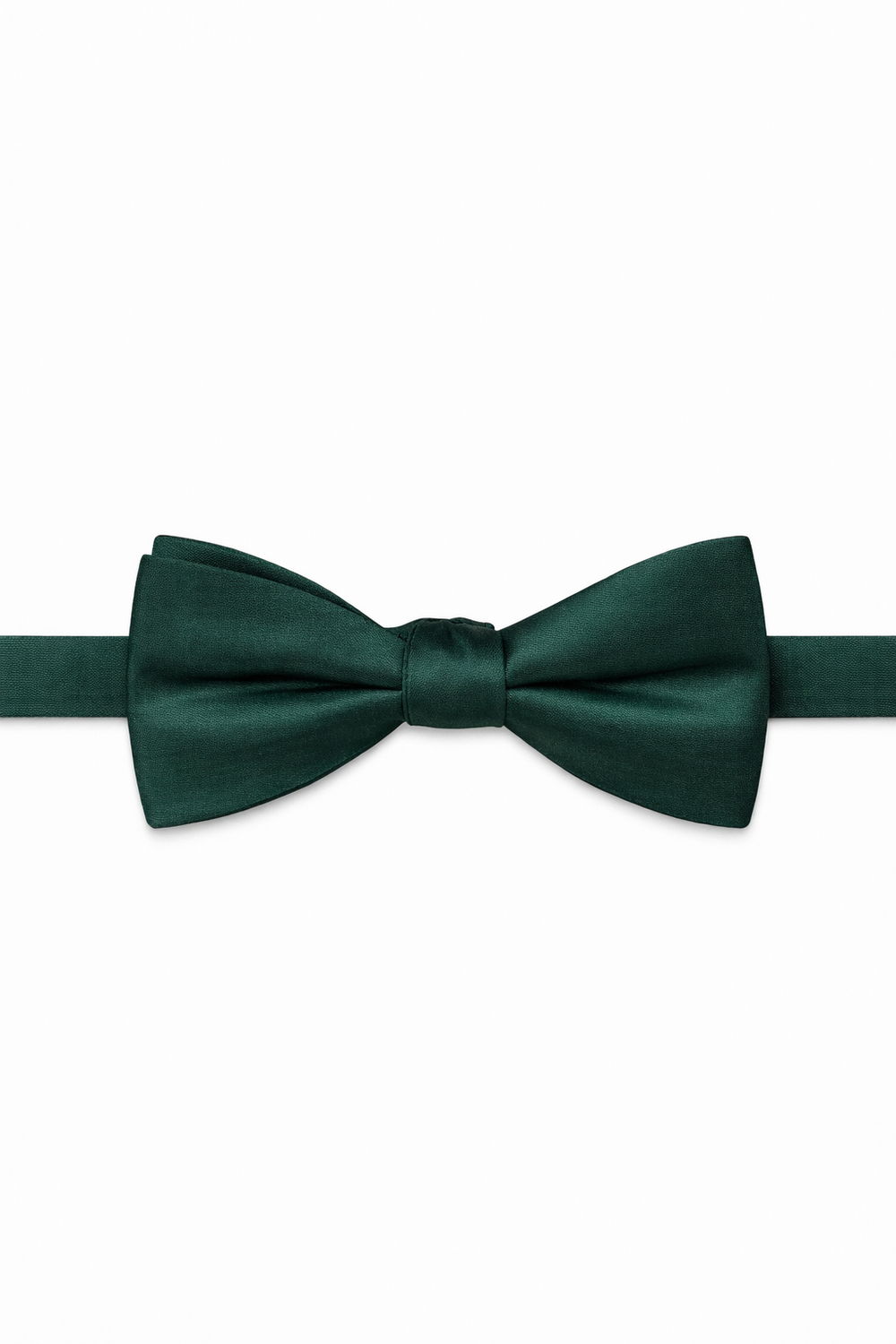Allure Men Emerald Solid Satin Silk Bow Tie