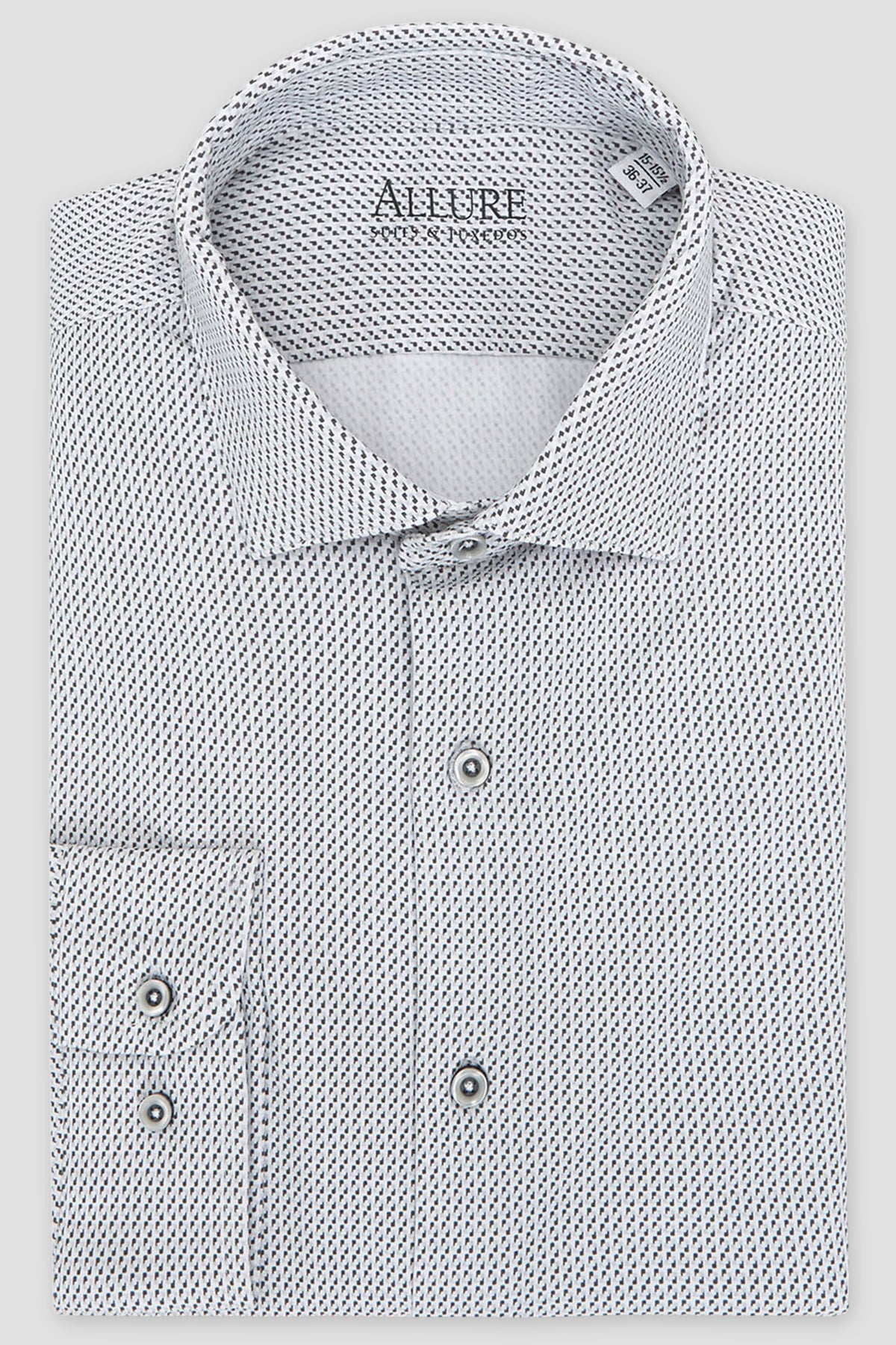Allure Men "Vanguard" Grey Laydown Formal Shirt