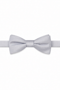 Allure Men Platinum Solid Satin Silk Bow Tie