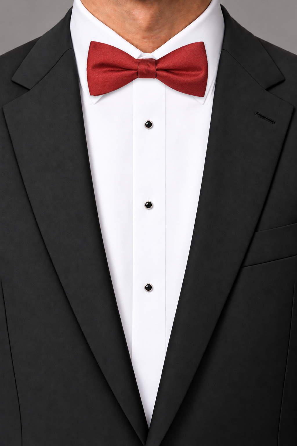 Allure Men Rust Solid Satin Silk Bow Tie