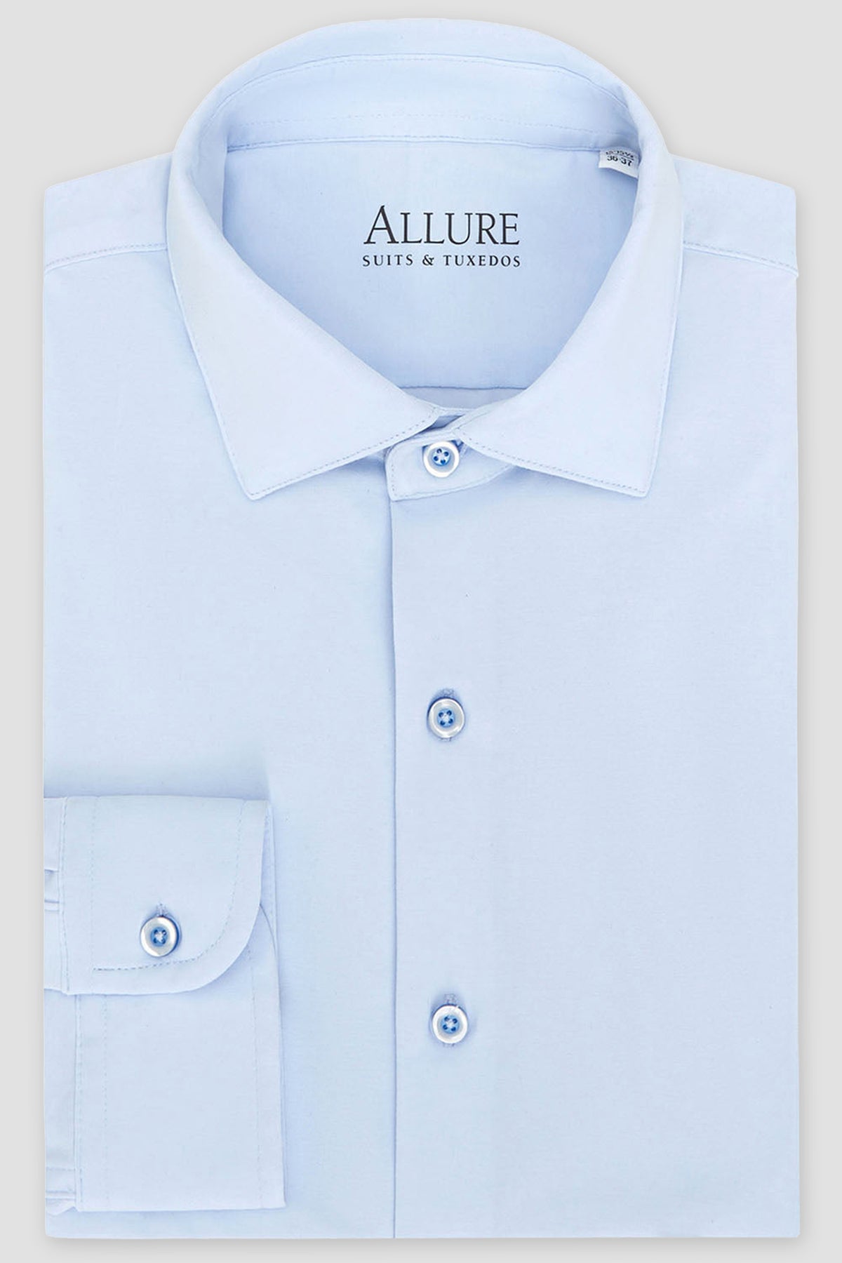 Allure Men "Astoria" Sky Blue Laydown Formal Shirt