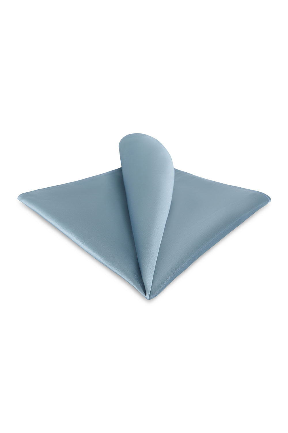 Allure Men Light Blue Solid Satin Silk Pocket Square