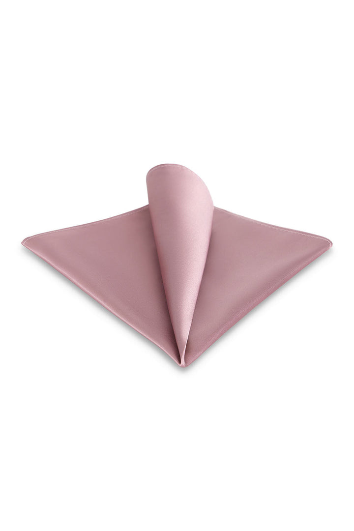 Blush Solid Satin Silk Pocket Square
