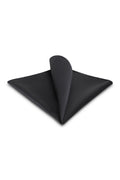 Allure Men Charcoal Solid Satin Silk Pocket Square