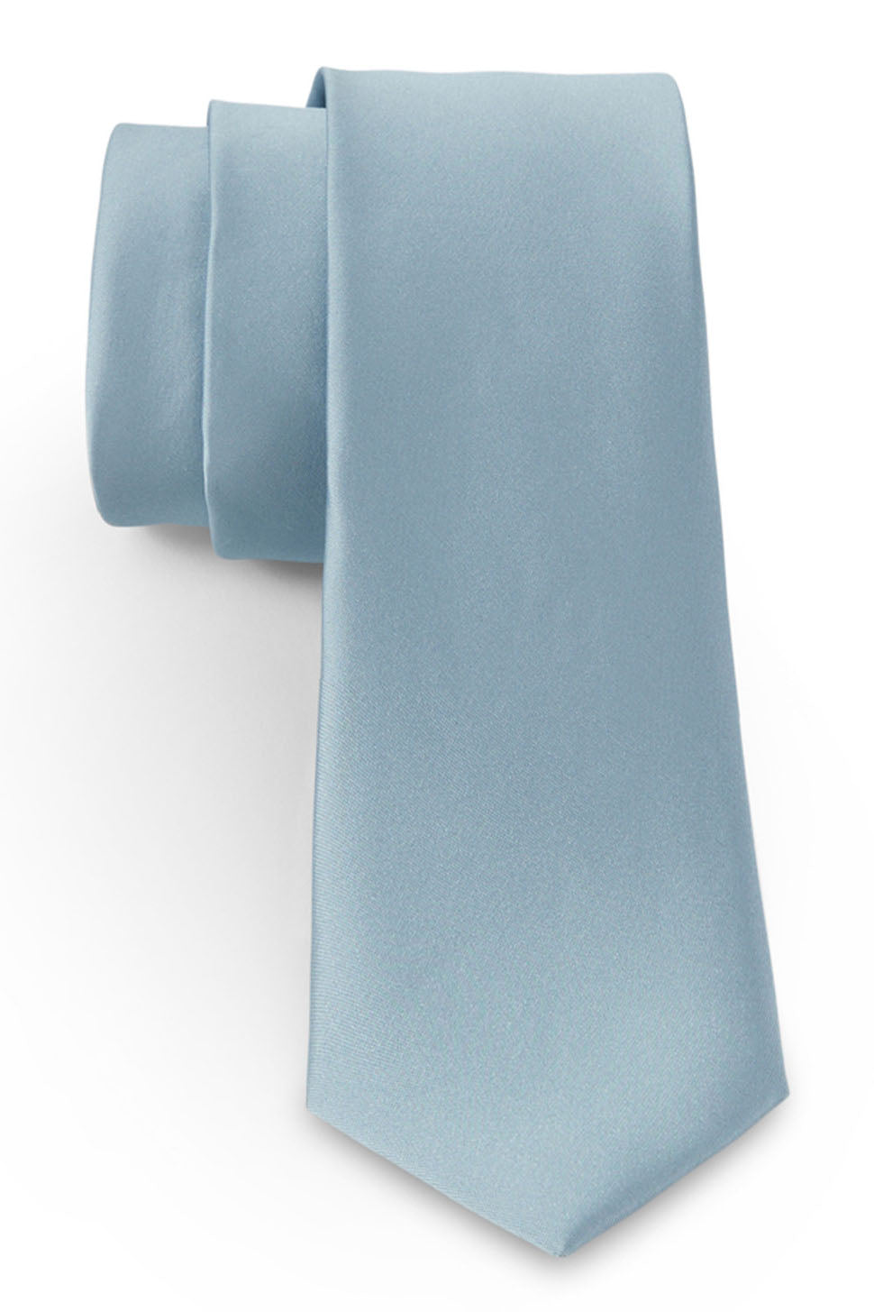 Light Blue Solid Satin Silk Necktie — free download