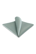 Allure Men Mint Solid Satin Silk Pocket Square