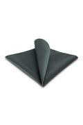 Allure Men Sage Solid Satin Silk Pocket Square