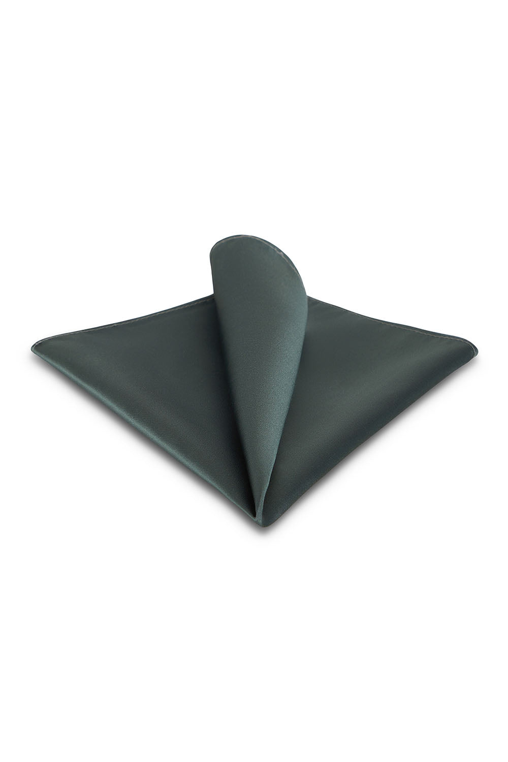 Allure Men Sage Solid Satin Silk Pocket Square