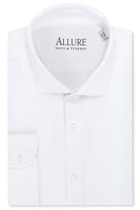 "Astoria" White Laydown Formal Shirt