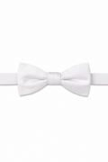 Allure Men White Solid Satin Silk Bow Tie