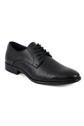 Allure Men "Allure Oxford" Black Leather Tuxedo Shoes