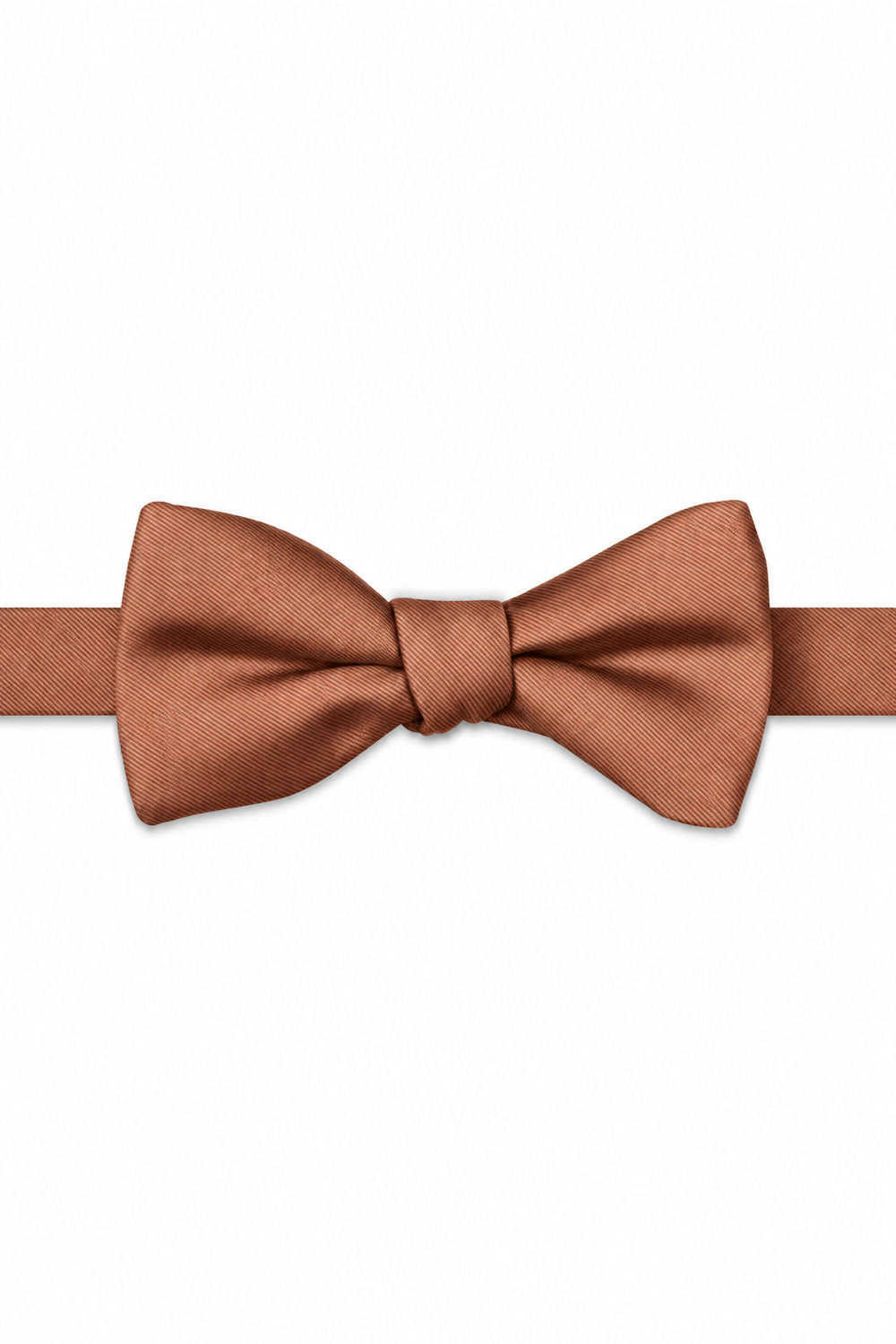 Amber Modern Solid Bow Tie - pre-tied bow tie, front view