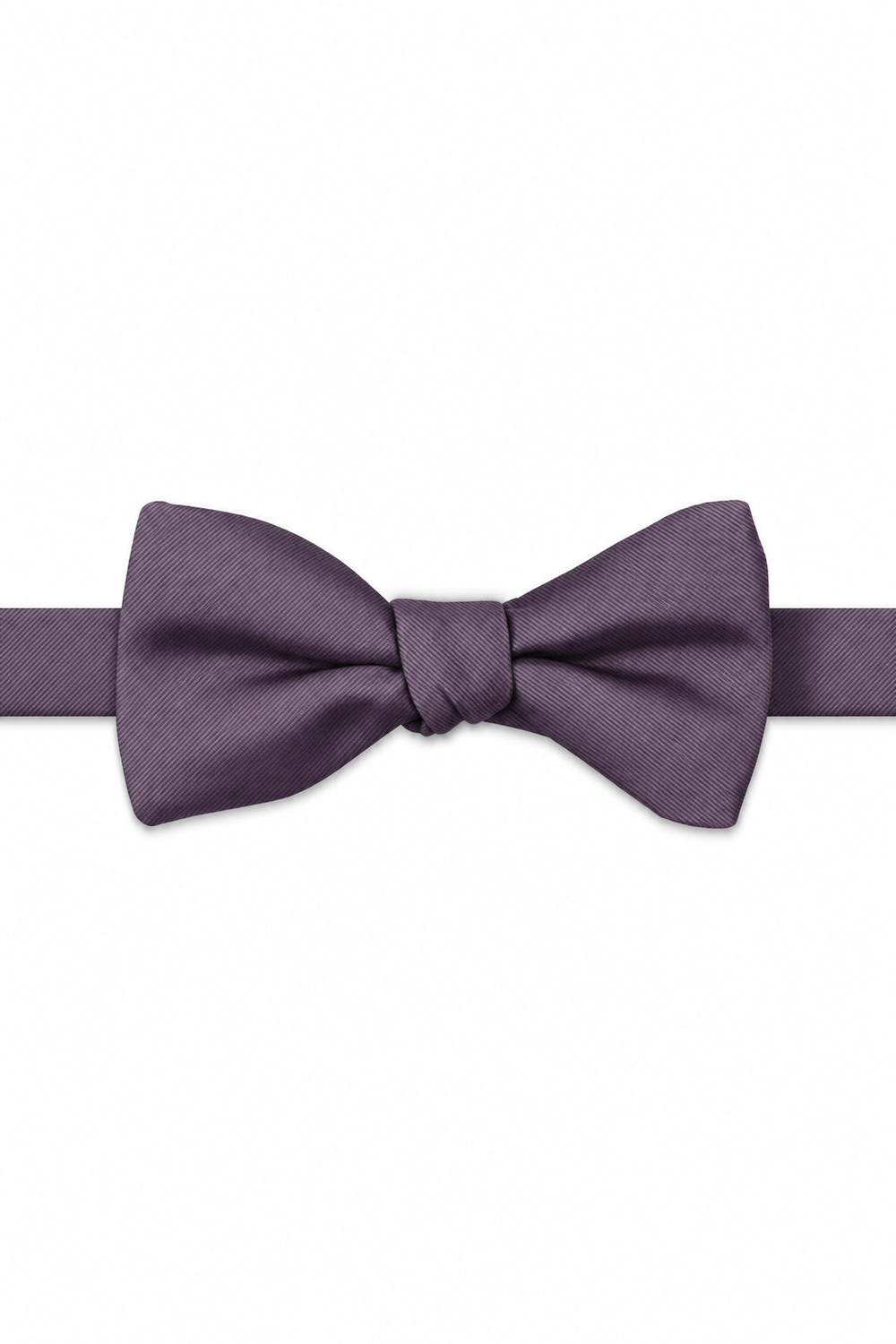 Amethyst Modern Solid Bow Tie - pre-tied bow tie, front view