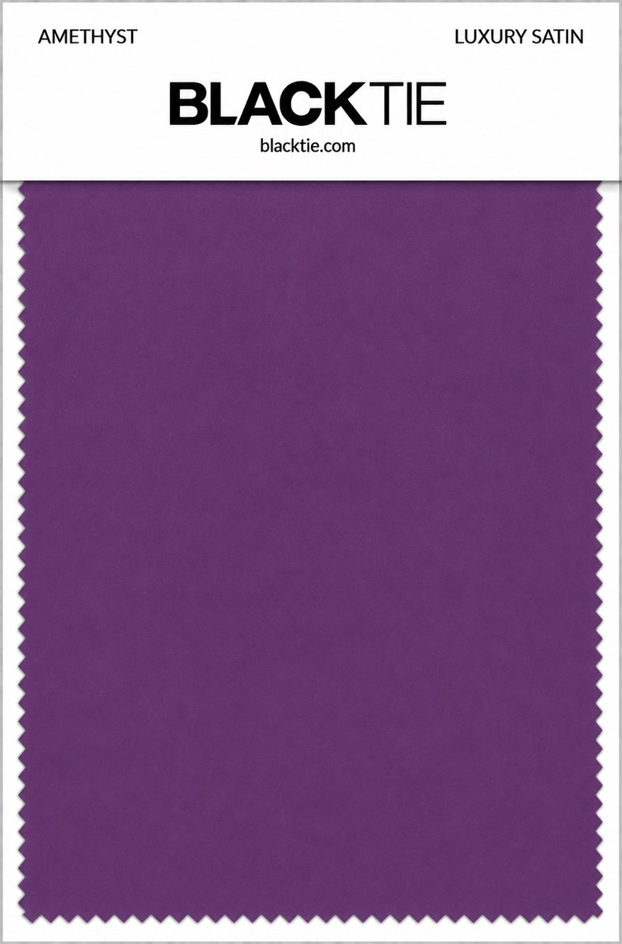 Amethyst Luxury Satin fabric swatch card