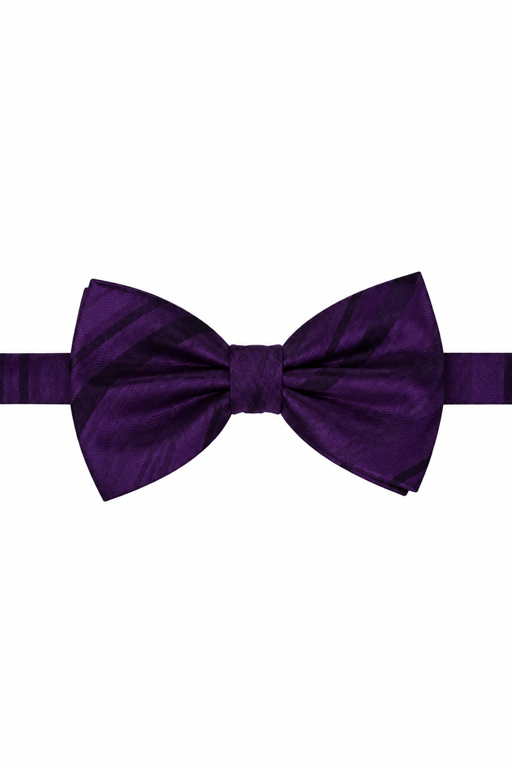 Cardi Pre-Tied Amethyst Striped Satin Bow Tie