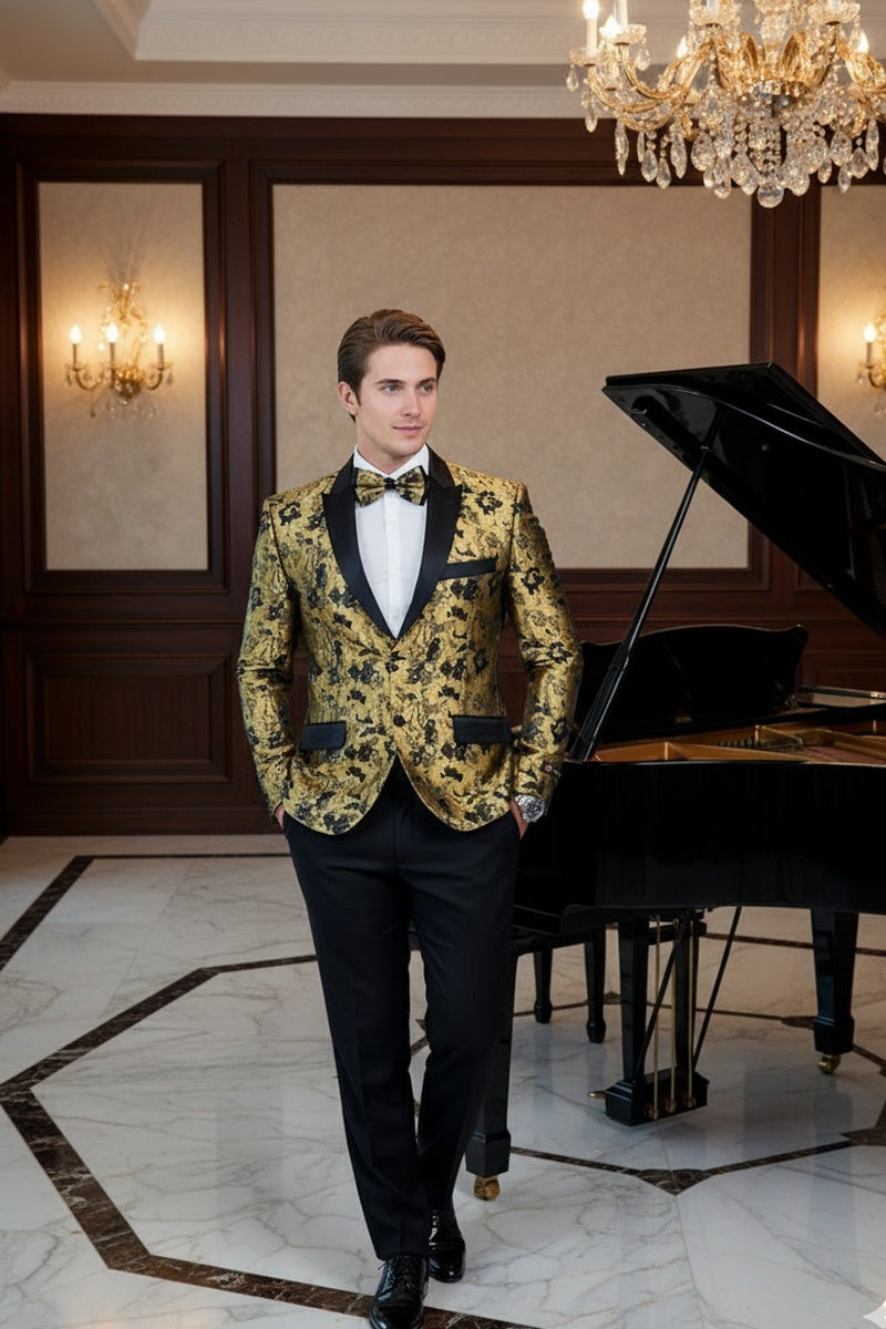 Xander Xiao "Amsterdam" Gold Tuxedo Jacket