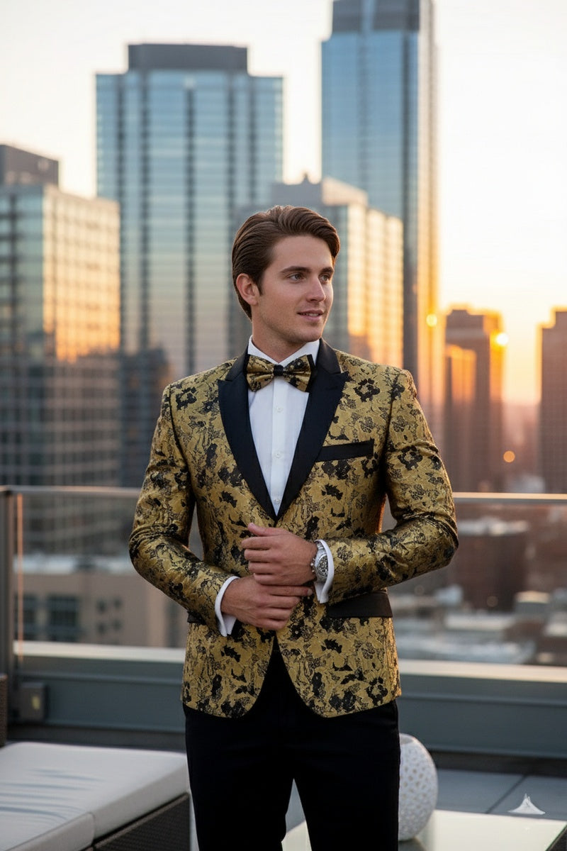 Xander Xiao "Amsterdam" Gold Tuxedo Jacket