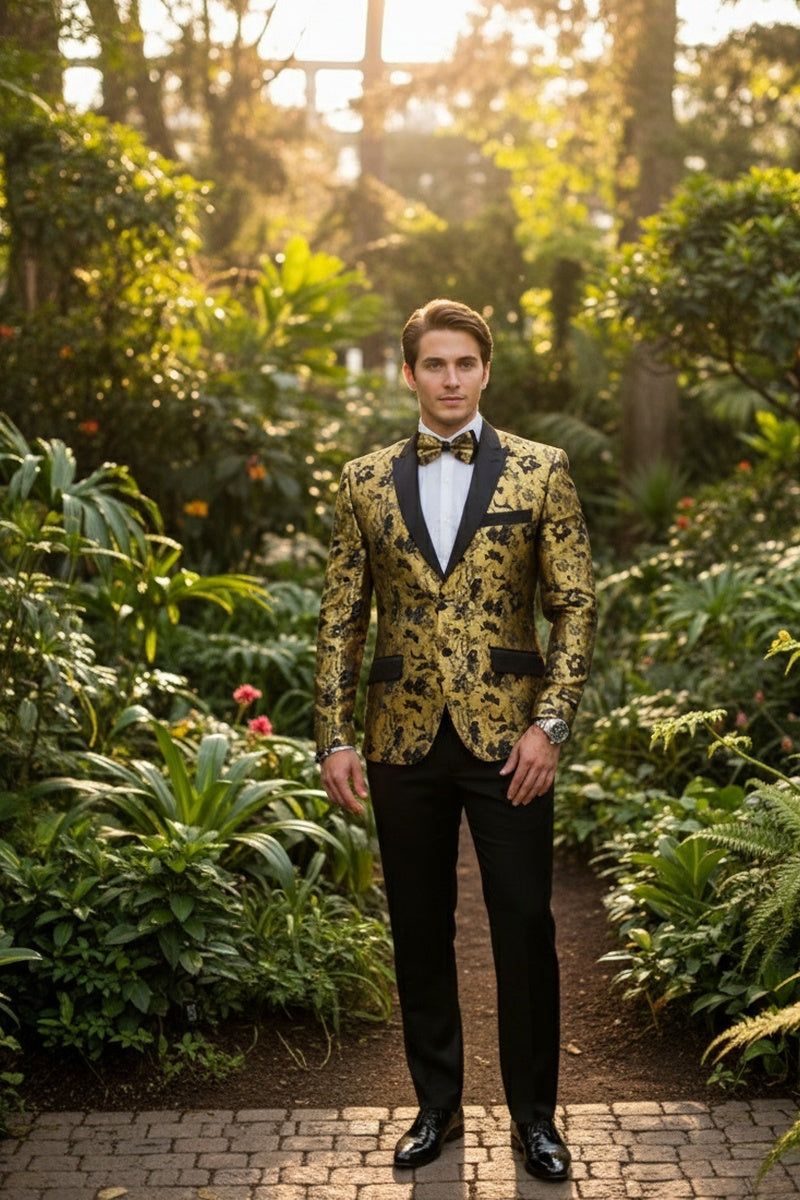 Xander Xiao "Amsterdam" Gold Tuxedo Jacket