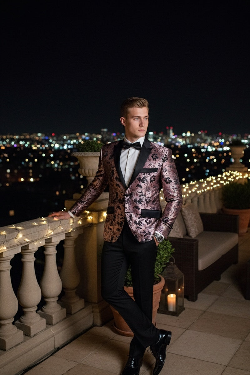 Xander Xiao "Amsterdam" Pink Tuxedo Jacket
