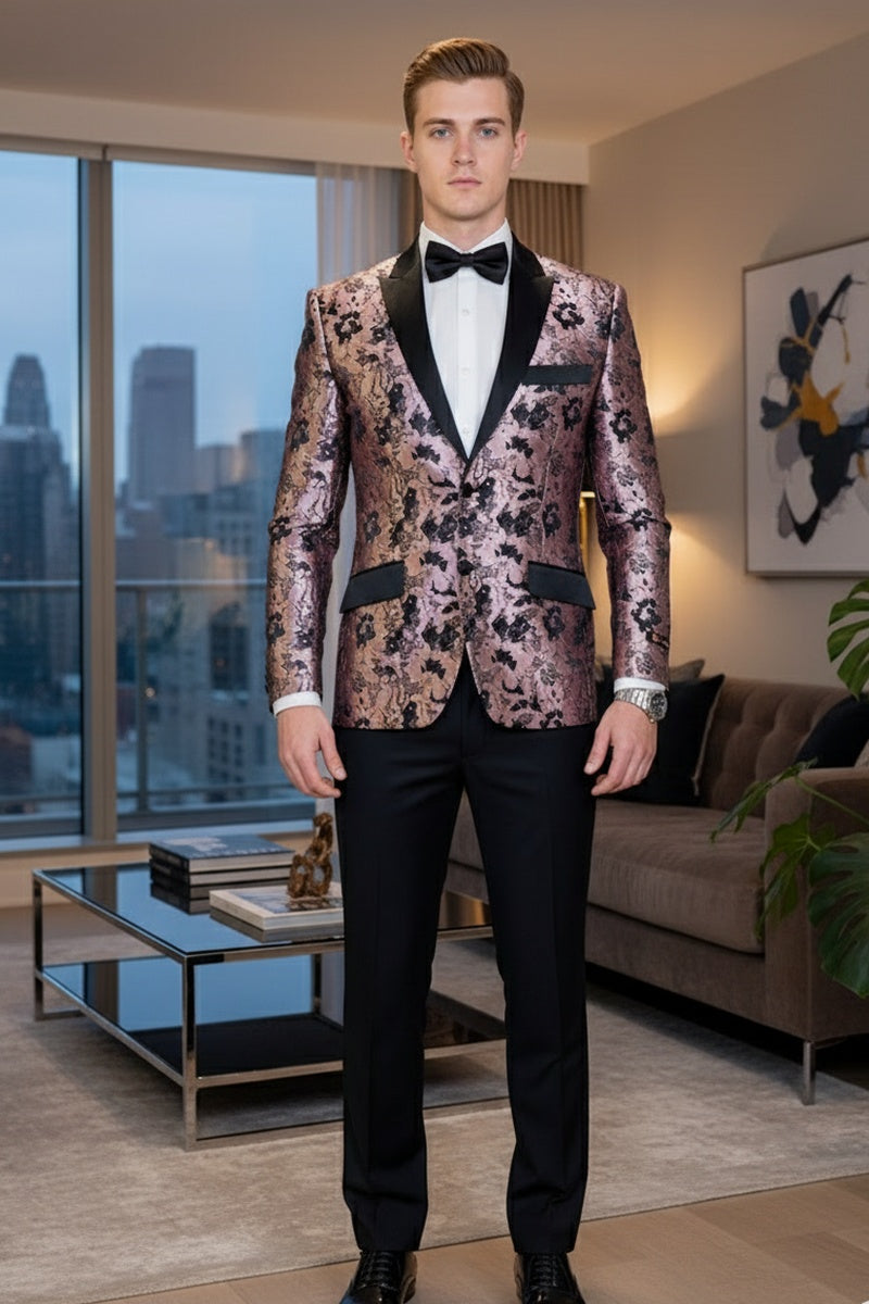 Xander Xiao "Amsterdam" Pink Tuxedo Jacket